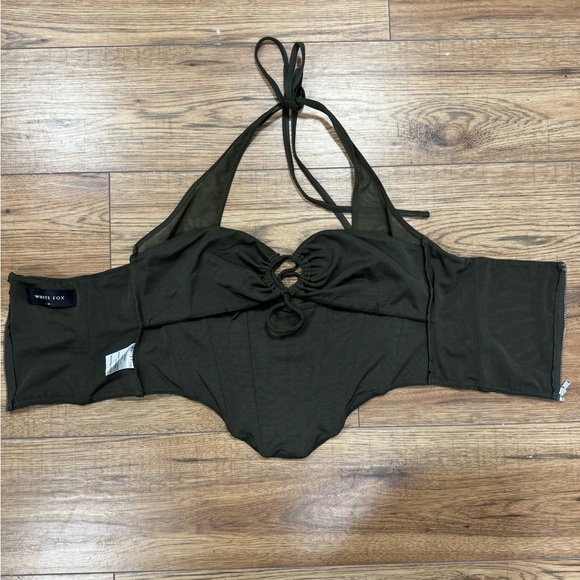 White fox Corset Top - Picture 2 of 4